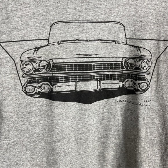 Grey Cotton/Polyester Cadillac S/S T-shirt - Picture 5 of 7